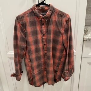 H&M distressed flannel
